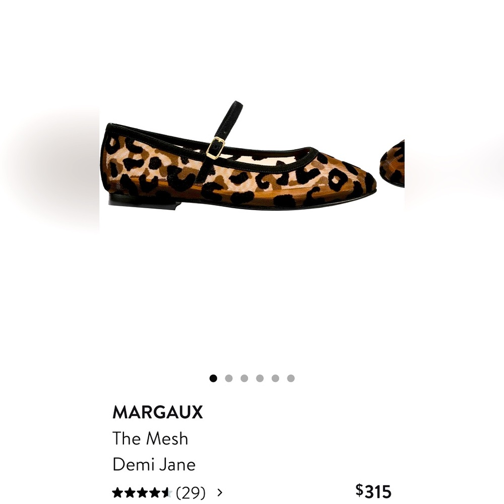 Margaux Leopard Mesh Ballet flats. Size 9